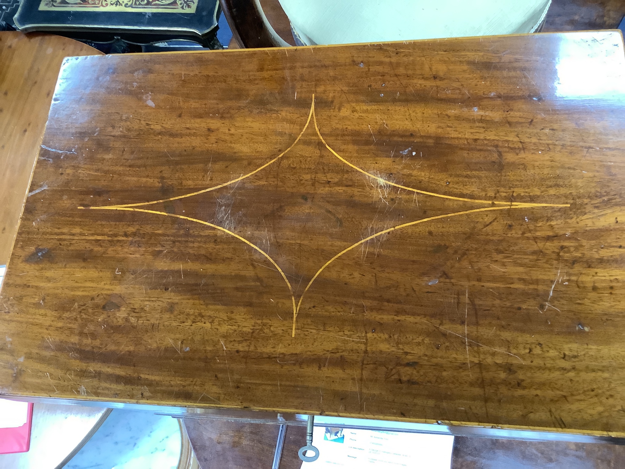 A George III mahogany cellarette. W-45, D-28, H-61cm.
